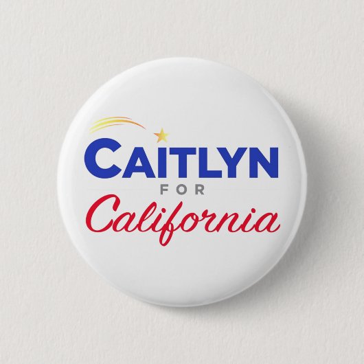 Caitlyn Jenner für Gouverneur Button (Vorderseite)