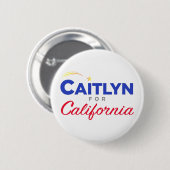 Caitlyn Jenner für Gouverneur Button (Vorne & Hinten)