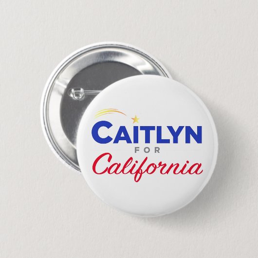 Caitlyn Jenner für Gouverneur Button (Vorne & Hinten)