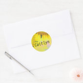 Caitlyn Rainbow Sunflores Name Stickers (Umschlag)