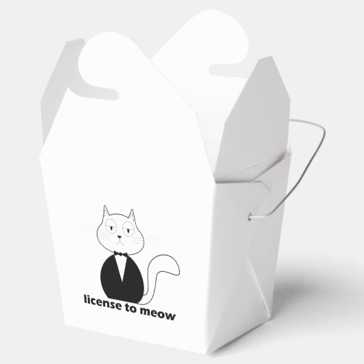 Caixa de presente - Cat, License to Meow Geschenkschachtel (Geöffnet)