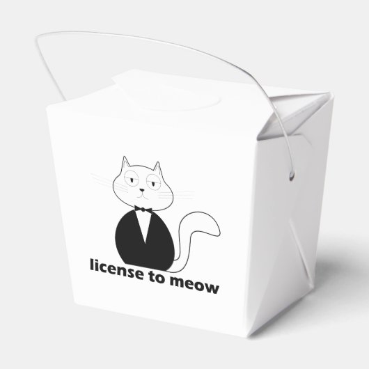 Caixa de presente - Cat, License to Meow Geschenkschachtel (Rückseite)