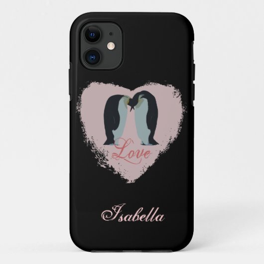 Caixa personalizada amor do pinguim Case-Mate iPhone hülle (Rückseite)