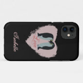 Caixa personalizada amor do pinguim Case-Mate iPhone hülle (Rückseite (Horizontal))