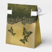 Caja de regalo con agradecimiento verde con rosas geschenkschachtel (Rückseite)