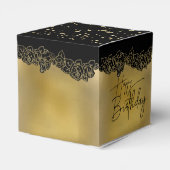 Caja de regalo  con corazón dorada para cumple geschenkschachtel (Rückseite)