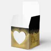 Caja de regalo  con corazón dorada para cumple geschenkschachtel (Geöffnet)