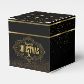 Caja de regalo con feliz navidad negro con dorado geschenkschachtel (Vorderseite)