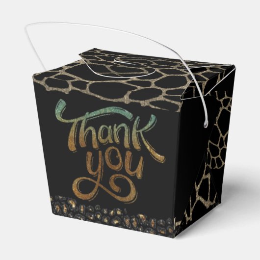 Caja de regalo  con purpurina y agradecimiento geschenkschachtel (Rückseite)