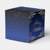 Caja de regalo para navidad con rosas  azul Royal Geschenkschachtel (Rückseite)
