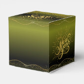 Caja de regalo verde degradado con feliz nuevo año geschenkschachtel (Rückseite)