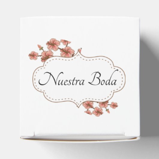 Caja para recuerdo de Bodas, Pajaritos y flores Geschenkschachtel (Oben)