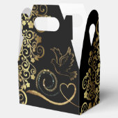 caja para regalos con decoración dorado geschenkschachtel (Geöffnet)