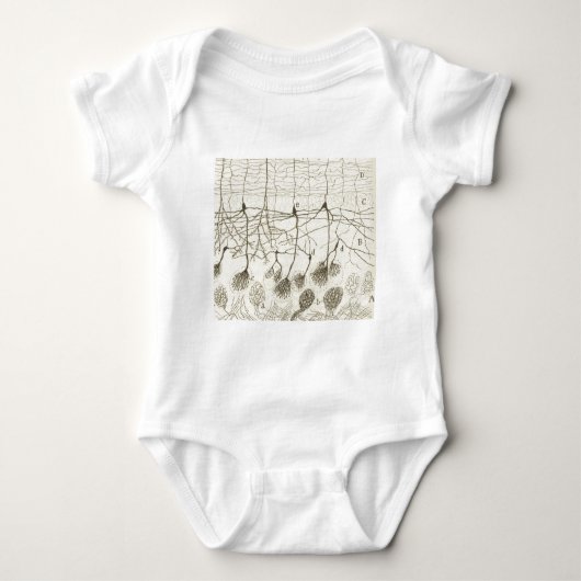 Cajals Neuronen 8 Baby Strampler (Vorderseite)