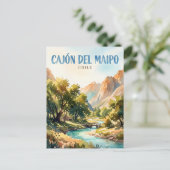 Cajón del Maipo Chile Postkarte (Stehend Vorderseite)
