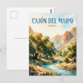 Cajón del Maipo Chile Postkarte (Vorne/Hinten)