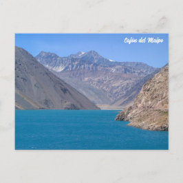 Cajón del Maipo, Embalse El Yeso, Chile Postkarte