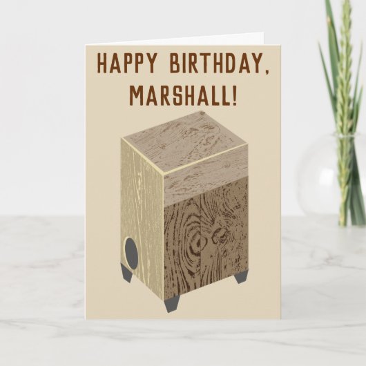 Cajon Drum Happy Birthday Card Karte (Vorderseite)
