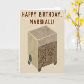 Cajon Drum Happy Birthday Card Karte (Gelbe Blume)
