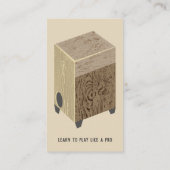 Cajon Trommel-Musikunterricht-Visitenkarte Visitenkarte (Rückseite)