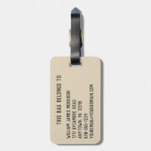 Cajon Trommel-personalisierter Gepäck-Umbau Gepäckanhänger (Rückseite vertikal)