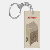 Cajon Trommel-personalisierter Schlüsselanhänger (Vorderseite links)