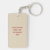 Cajon Trommel-personalisierter Schlüsselanhänger (Rückseite)