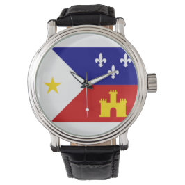 Cajun Acadiana Flag Rundblick Armbanduhr