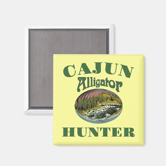 Cajun Alligator Hunter Magnet (Vorderseite/Rückseite)