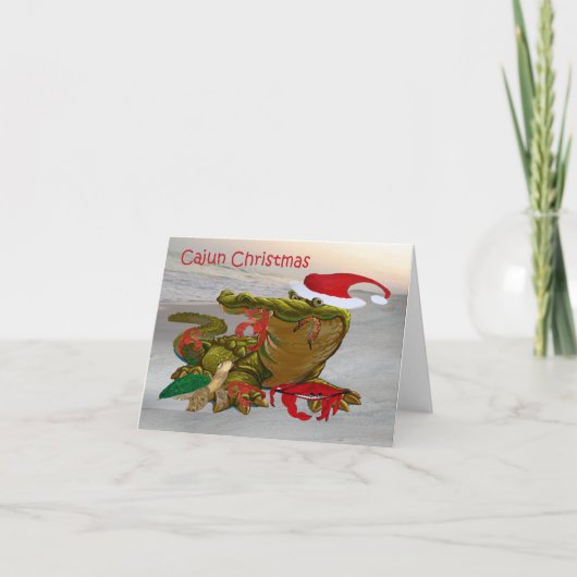 Cajun Christmas by bayou Holiday cards Karte (Vorderseite)
