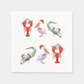 Cajun Christmas Cocktail Napkins Serviette (Vorderseite)