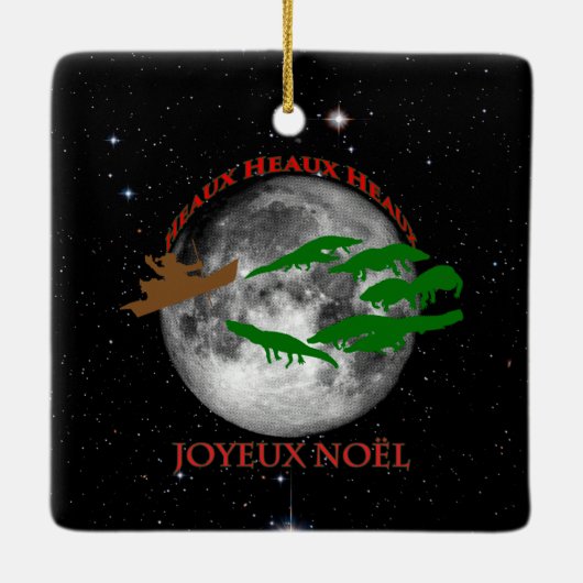 Cajun Christmas Keramikornament (Rückseite)