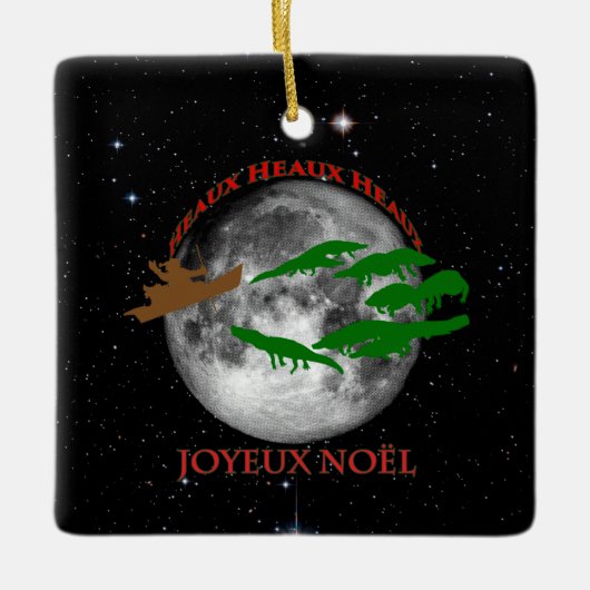 Cajun Christmas Keramikornament (Vorderseite)