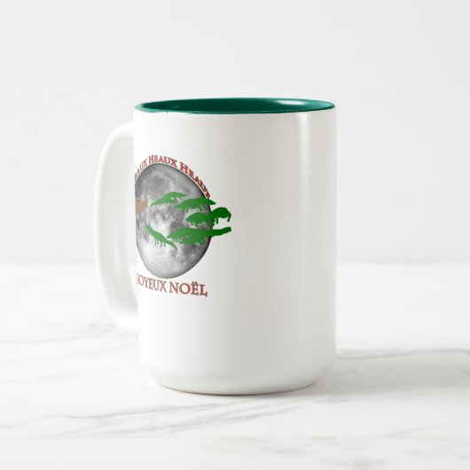 Cajun Christmas Zweifarbige Tasse (Vorderseite Links)