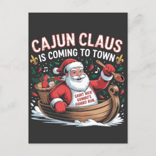 Cajun Clause kommt in die Stadt Weihnachts Krampus Einladungspostkarte