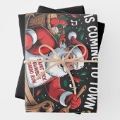 Cajun Clause kommt in die Stadt Weihnachts Krampus Geschenkpapier Set (Beispiel)