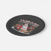 Cajun Clause kommt in die Stadt Weihnachts Krampus Pappteller (Schrägansicht)