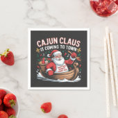 Cajun Clause kommt in die Stadt Weihnachts Krampus Serviette (Beispiel)