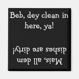 Cajun Clean/Dirty Geschirrspüler Magnet