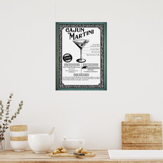 Cajun Cocktail Poster (Küche)