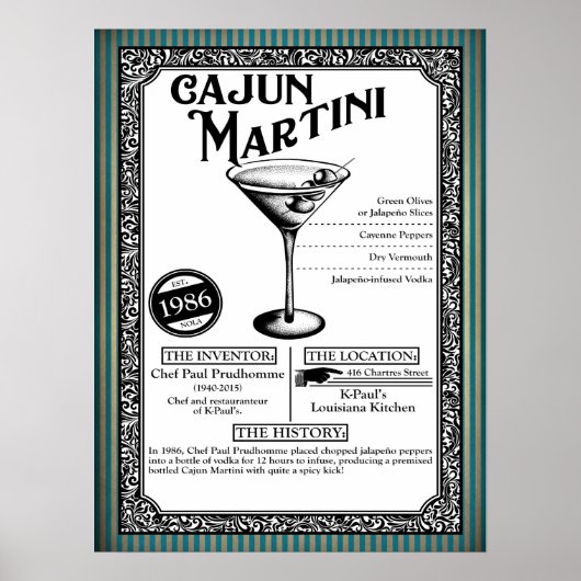 Cajun Cocktail Poster (Vorne)