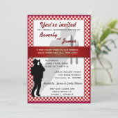 Cajun Cookin Brautparty-Tafel-Entwurf Einladung (Stehend Vorderseite)