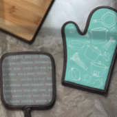 Cajun Cooking Essentials Oven Mitt und Pot Holders Ofenhandschuh & Topflappen-Set