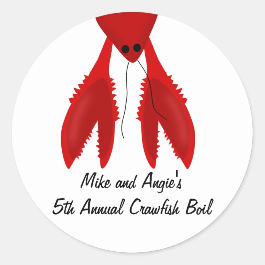 Cajun Crawfish Boil Party Stickers (Vorderseite)