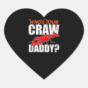 Cajun Crawfish Crawdaddy Crayfish Gift Lover Herz-Aufkleber