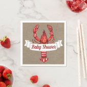 Cajun Crawfish & Imitate Burlap Baby Dusche Serviette (Beispiel)