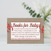 Cajun Crawfish & Imitats Burlap Book Request Begleitkarte (Stehend Vorderseite)