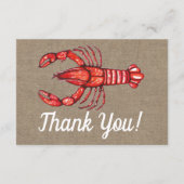 Cajun Crawfish & Imitats Burlap Book Request Begleitkarte (Rückseite)