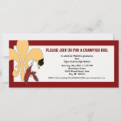 Cajun Crawfish Jazz Graduation Party Einladung (Rückseite)