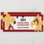 Cajun Crawfish Jazz Graduation Party Einladung (Vorne/Hinten)